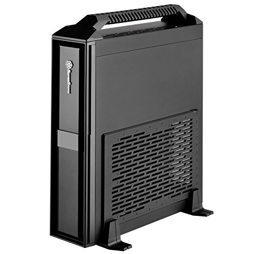 SilverStone SST-ML08B-H - Milo Mini-ITX schmales HTPC Desktop Gehäuse mit Handgriff, schwarz von SilverStone Technology