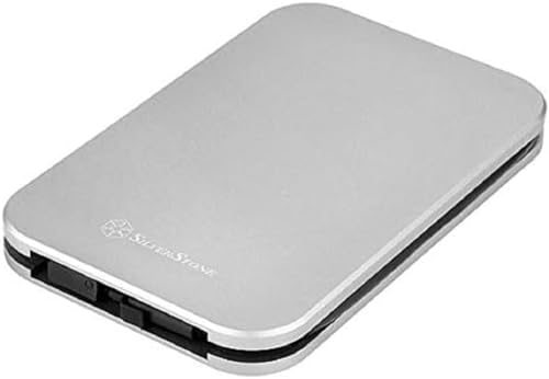 SilverStone SST-MMS02C External USB 3.1 Type-C Hard Disk Drive Enclosure Tasche für 7/9,5 mm, dunkelgrau von SilverStone Technology
