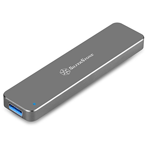 SilverStone SST-MS09C - Externes SATA zu M.2 SSD-Gehäuse, USB 3.1 Gen.2, kohle-grau von SilverStone Technology