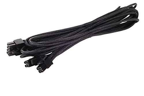 SilverStone SST-PP06B-EPS55 - Netzteilkabel 55cm EPS/ATX 8pin(4+4) gesleevt, schwarz von SilverStone Technology