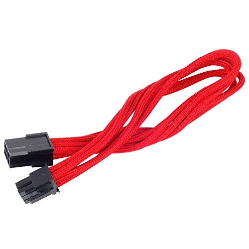 SilverStone SST-PP07-IDE6R - Netzteil-Verlängerungskable 25cm 6pin auf PCI-E 6pin, rot von SilverStone Technology