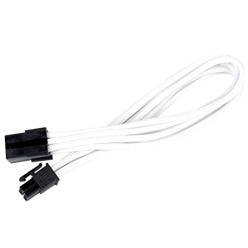 SilverStone SST-PP07-IDE6W - Netzteil-Verlängerungskable 25cm 6pin auf PCI-E 6pin, weiss von SilverStone Technology