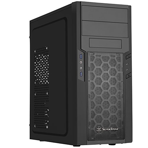 SilverStone SST-PS13B - Precision Midi Tower Gehäuse, Frontblende in Klavierlack-Optik, ATX, schwarz von SilverStone Technology