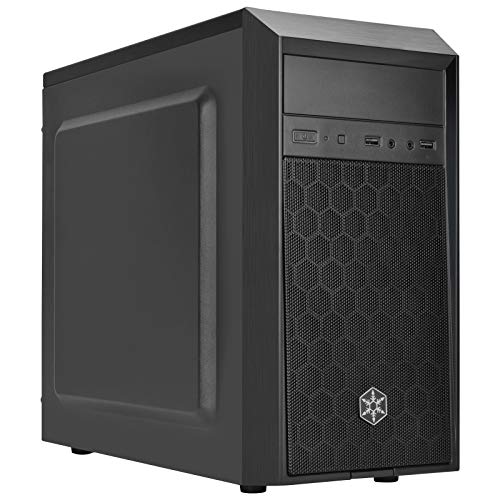 SilverStone SST-PS16B - Precision Mini Tower Micro-ATX Computer Gehäuse, geräuscharm, schwarz von SilverStone Technology