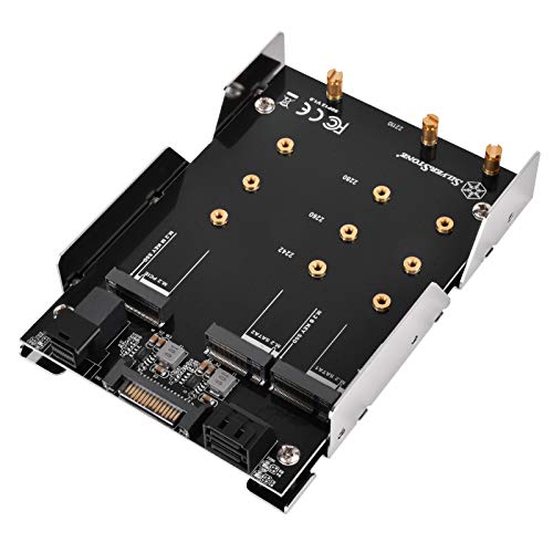 SilverStone SST-SDP12 - Einbaurahmen 3.5" für 2x M.2 SATA und 1x M.2 NVMe SSD von SilverStone Technology