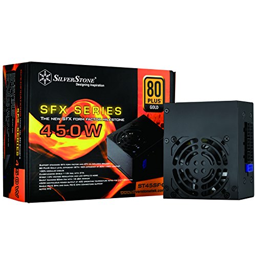 SilverStone SST-ST45SF-G v 2.0 - SFX Serie, 450W 80 Plus Gold flüsterleises PC-Netzteil mit 80 mm-Lüfter, 100% modular von SilverStone Technology