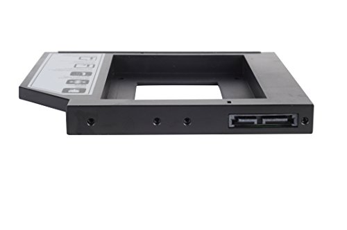 SilverStone SST-TS09 - Einbaurahmen-Adapter für 12,7 mm 2.5" Slimline-SATASSDs oder -HDDs, für den Einschub in den Slim-ODD-Notebook-Schacht, weiss Adapter for 2.5 Inch SSD or HDD 12.7mm Laptop Extension for Slim DVD Bay and Slim DVD External Enclosure, black von SilverStone Technology