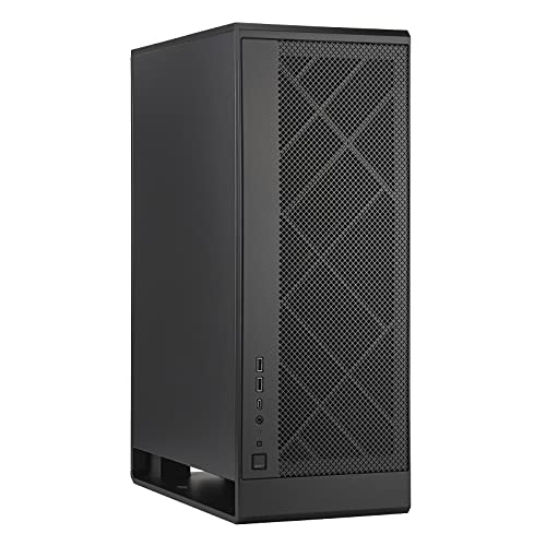 SilverStone Technology ALTA G1M, Schwarz, Micro-ATX-Tower mit Design mit Kamineffekt, 180mm x 1 Air Penetrator Lüfter enthalten, SST-ALG1MB von SilverStone Technology