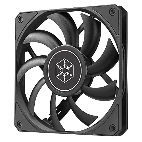 SilverStone Technology Air Slimmer 120, Schmaler 120-mm-Lüfter mit verbesserter Leistung und Vollbereich-PWM-Steuerung, SST-AS120B von SilverStone Technology