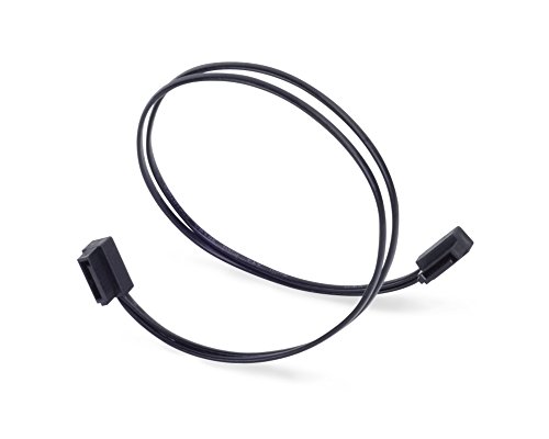 SilverStone Technology CP11B-300 300 mm Ultradünnes 6 Gb/s seitliches 90-Grad-SATA-Kabel mit benutzerdefinierten Low-Profile-Steckern, SST-CP11B-300 von SilverStone Technology