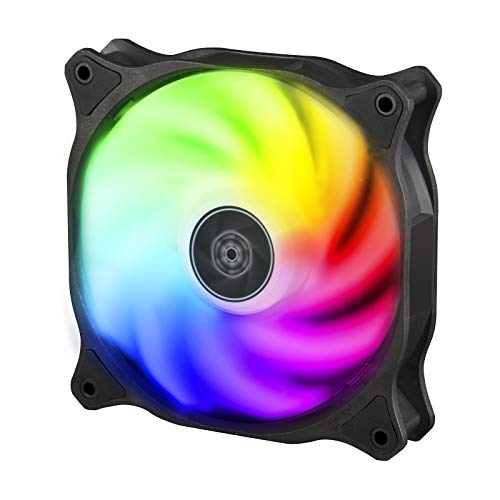 SilverStone Technology SST-AB120R-ARGB - Air Blazer Computergehäuse-Lüfter 120 mm, Flüssigkeitslager, transparente Lüfterblätter mit schwarzem Rahmen, hoher Luftdurchsatz, adressierbares RGB 90185 von SilverStone Technology