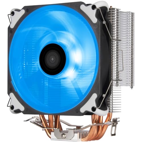 SilverStone Technology SST-AR12-RGB - Argon CPU-Kühler mit 4 Wärmerohren, Direct Contact Heatpipe-Technologie und 120mm PWM RGB Lüfter von SilverStone Technology