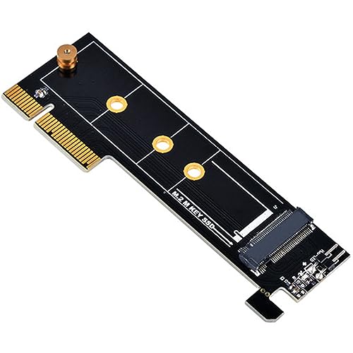 SilverStone Technology SST-ECM25-V2-PCI-E Erweiterungskarte SuperSpeed, PCI Express x4 auf M.2 (NVMe SSD NGFF), PCIe CLKREQ-Funktion, Schwarz von SilverStone Technology