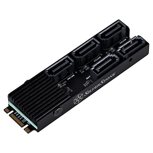 SilverStone Technology SST-ECS07-5-Port-SATA-Gen3-6Gb/s-Non-RAID-M.2-PCIe-Speichererweiterungskarte von SilverStone Technology