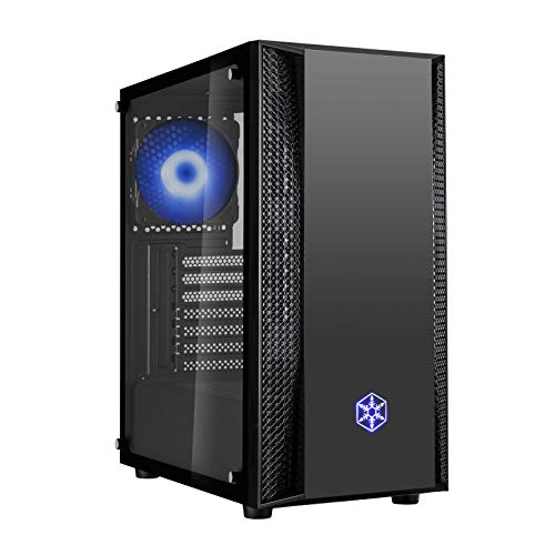 SilverStone Technology FARA B1 RGB - FARA Tower ATX Gaming Computer Gehäuse, Elegantes Zuluftdesign, Seitenteil aus gehärtetem Glas, schwarz, SST-FAB1B-RGB von SilverStone Technology