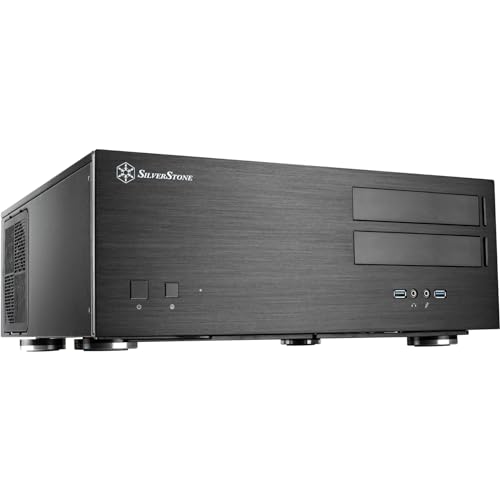 SilverStone Technology SST-GD08B - Grandia HTPC ATX Desktop Gehäuse mit hochleistungsfähigem und geräuscharmen Kühlsystem, schwarz von SilverStone Technology