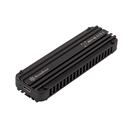 SilverStone Technology SST-MS12-20Gbps SuperSpeed + USB 3.2 Typ C zu NVMe M.2 SSD Gehäuse, schwarz von SilverStone Technology