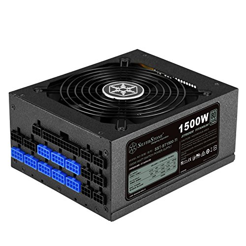 SilverStone Technology SST-ST1500-TI v 2.0- Strider Titanium Serie, 1500W 80 Plus Titanium ATX flüsterleises PC-Netzteil mit 135 mm-Lüfter, 100% modular von SilverStone Technology