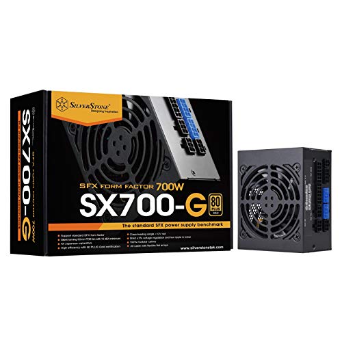 SilverStone Technology SST-SX700-G 700W SFX Vollmodulares 80 Plus Gold Netzteil mit verbessertem 92-mm-Lüfter und japanischen Kondensatoren. von SilverStone Technology