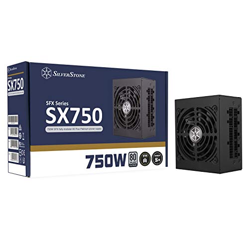 SilverStone Technology SST-SX750-PT - SFX Serie, 750W 80 Plus Bronze flüsterleises PC-Netzteil mit 92 mm-Lüfter von SilverStone Technology