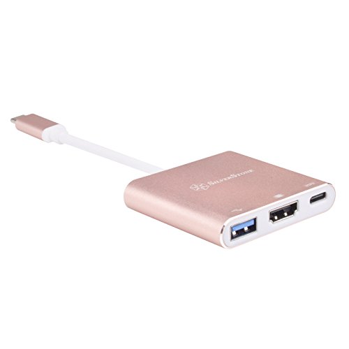 SilverStone Technology USB Type-C Multi-Purpose Hub with USB Type-A, USB Type-C, and HDMI, Pink (EP08P) von SilverStone Technology