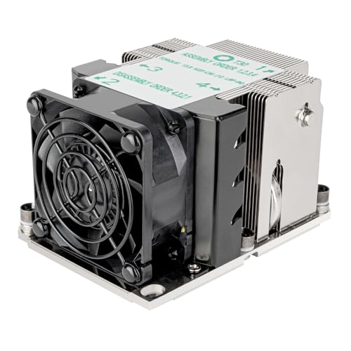 SilverStone Technology XE02-3647N, 2U SFF Server/Workstation CPU Kühler für Intel LGA 3647 Narrow Sockel, SST-XE02-3647NB (Schwarz+Schwarz) von SilverStone Technology