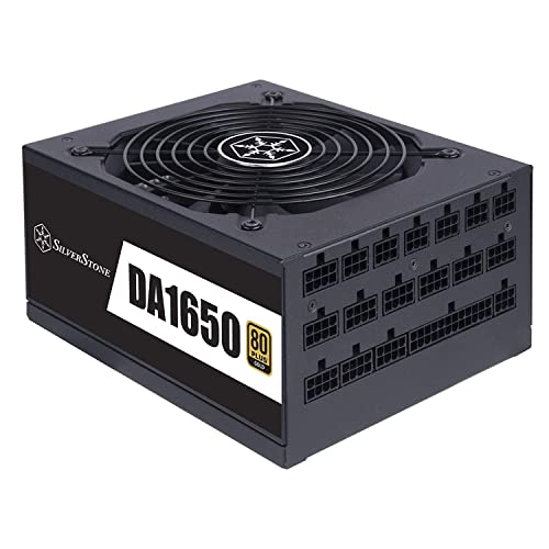 Silverstone DA1650 Gold, Vollständig modulares 80-Plus-Gold-ATX-Netzteil mit 1650 W, SST-DA1650-G von SilverStone Technology