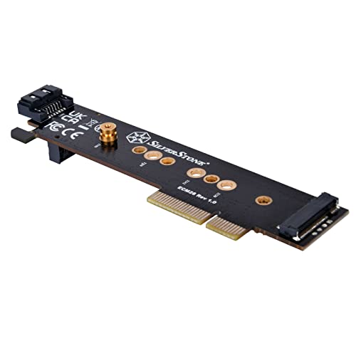 Silverstone SST-ECM28-1-x-NVMe-und-1-x-SATA-M.2-SSD zu PCIe-x4-1HE-Adapterkarte von SilverStone Technology