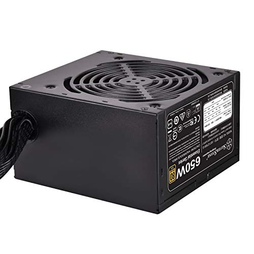 Silverstone SST-ET650-G v1.2 - Strider Essential Serie, 650W 80 Plus Gold ATX flüsterleises PC-Netzteil mit 120 mm-Lüfter, Zwei 8-Pin-EPS mit Unterstützung mehrerer 8- / 6-poliger PCI-E-Anschlüsse von SilverStone Technology