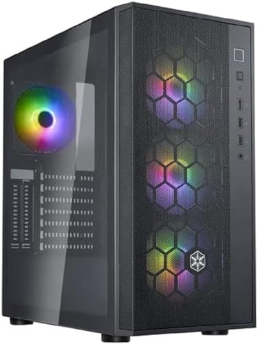 Silverstone SST-FAR1B-PRO-V2 - FARA Stilvolles und markantes Mid-Tower-ATX-Gehäuse aus Hartglas, ausgestattet mit Vier 120-mm-ARGB-Lüftern und ARGB Controller von SilverStone Technology