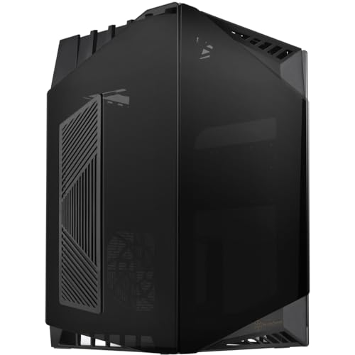 Silverstone SST-LD03B-AF Lucid Mini Tower Mini-ITX Computer Gehäuse, geräuscharme Leistung bei hohem Luftstrom, 3X getöntes, gehärtetes Glas mit Ventilationslöchern für bessere Kühlung von SilverStone Technology