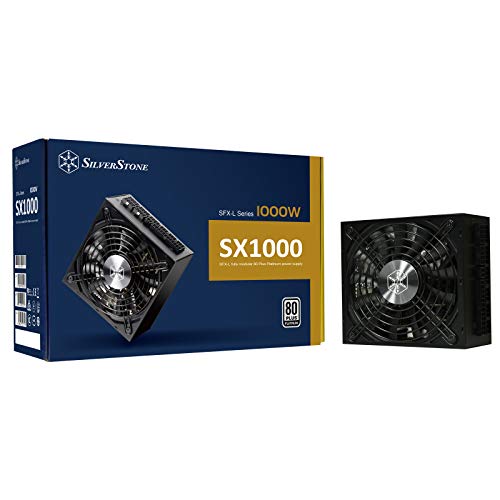 Silverstone SX1000 Platinum, 1000W SFX-L Vollständig modulares 80-Plus-Platinum-Netzteil, SST-SX1000-LPT V1.1 von SilverStone Technology