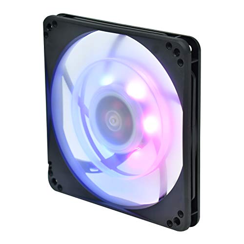 Silverstone Sst-FW124-Argb - FW Series Leiser Computer-Gehäuselüfter, 120 mm PWM, Transparente Klinge mit Schwarzem Rahmen, Kugellager, Argb LED von SilverStone Technology