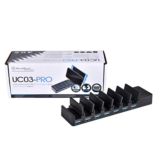 Silverstone Technology SST-UC03B-PRO - U7-Port-USB-Station für Aufladung und Datenübertragung, 36W 2.4A, Multinationale Anschlüsse für weltweite Nutzung Silverstone Technology SST-UC03B-PRO - U7-Port-USB-Station für Aufladung und Datenübertragung, 36W 2.4A, Multinationale Anschlüsse für weltweite Nutzung von SilverStone Technology