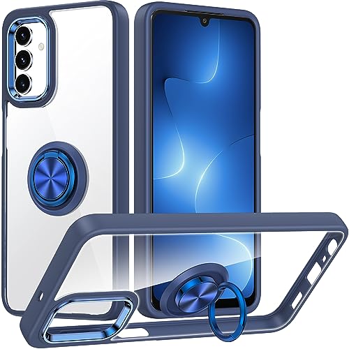 Silverback Hülle Kompatibel mit Samsung Galaxy A13 4G/5G，A04s Handyhülle mit Ring Halter Schutzhülle Dünn Leichtgewicht case für Samsung Galaxy A13, Blau Transparent von Silverback