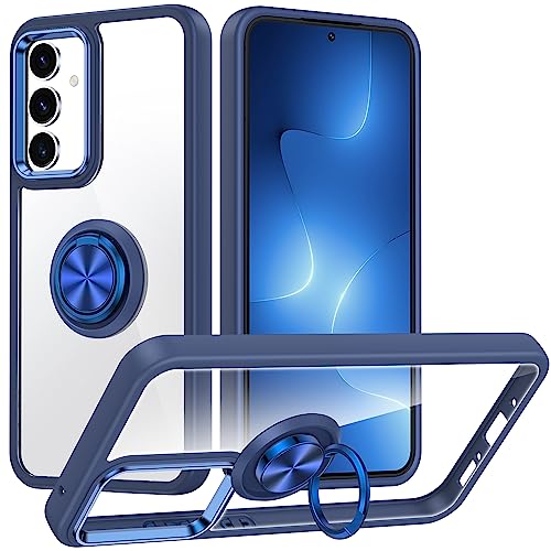 Silverback Hülle Kompatibel mit Samsung Galaxy A14 Handyhülle mit Ring Halter Schutzhülle Dünn Leichtgewicht case für Samsung Galaxy A14 5G, Blau Transparent von Silverback