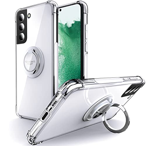 Silverback Hülle Kompatibel mit Samsung Galaxy S22 Plus, Case mit 360 Grad Ring Halter, TPU Schock Stoßfester Stoßfänger Weiche Dünn Schutzhülle Cover für Samsung Galaxy S22 Plus - Clear von Silverback