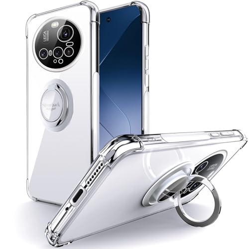 Silverback Hülle für Xiaomi 15 Ultra Hülle mit 360° Ring Halter Schutzhülle, TPU Schock Stoßfänger Weiche Dünn für Xiaomi 15 Ultra Case - Transparent Silverback Hülle für Xiaomi 15 Ultra Hülle mit 360° Ring Halter Schutzhülle, TPU Schock Stoßfänger Weiche Dünn für Xiaomi 15 Ultra Case - Transparent von Silverback