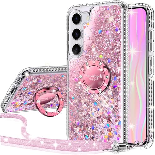 Silverback für iPhone X/XS Hülle, Mädchen Glitzern Handyhülle mit Ringständer, Cover Silikon Clear Schutzhülle für iPhone X/XS Case - Rosa Silverback für iPhone X/XS Hülle, Mädchen Glitzern Handyhülle mit Ringständer, Cover Silikon Clear Schutzhülle für iPhone X/XS Case - Rosa von Silverback