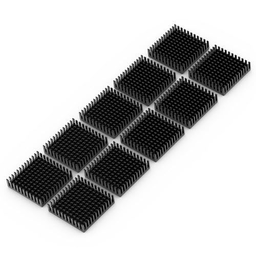 Kühlkörper [40x40x11mm] [10 Stück] Aluminum Heatsink Wärmeableiter Kühlung Kühler | geeignet für GPU RAM SSD VRAM VRM Steuerplatinen Elektronik LED SMD IC von Silverbead
