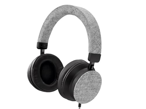 Silvercrest Kopfhoerer mit modischem Textilbezug (Hellgrau) von Silvercrest