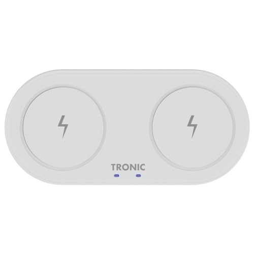 Tronic Qi Ladepad TLD 2 A1 - Ladegerät für alle Qi fähigen Smartphones - gleichzeitges Auflagen von 2 Endgeräten Weiß von Silvercrest