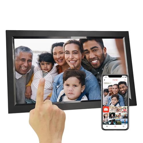 Silvergear® Digitaler Bilderrahmen 15.6 Zoll mit WiFi | FHD Touchscreen | 32GB Speicher | Fernfreigabe für Fotos & Videos | Smart Frameo App | Wetter & Musik Funktionen | Modernes Design von Silvergear