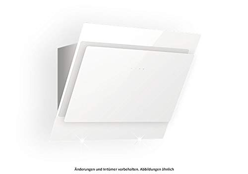 SILVERLINE Indira IDW 900 W Wandhaube kopffrei Edelstahl/Glas Weiß 90 cm von Silverline