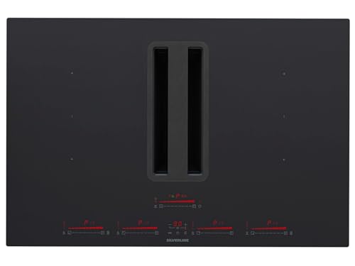 Silverline FLOW-IN Pro FLPK 820 ES Induktionskochfeld mit Kochfeldabzug Edelstahl schwarz Dunstabzug Muldenlüfter Sockelmotor Silverline FLOW-IN Pro FLPK 820 ES Induktionskochfeld mit Kochfeldabzug Edelstahl schwarz Dunstabzug Muldenlüfter Sockelmotor von Silverline