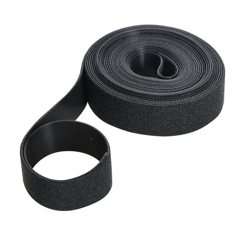 Silverline Kabelbinder Klettband, schwarz 25 mm x 5 m von Silverline