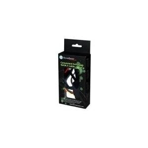 SilverStone CP05 - SATA-Kabel - Serial ATA 150/300 - 22-poliges SATA (W) - interne Stromversorgung, 4-polig, 7-poliges SATA - 50cm - Schwarz (SST-CP05) von Silverstone