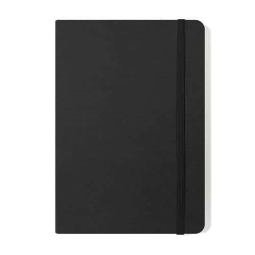 Silvine Executive Notizbuch, weiche Oberfläche, liniert, mit Bändchen als Lesezeichen/Markierung, 90 g/m², A5 schwarz von Silvine