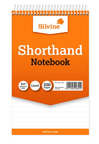 Silvine Reporter 's Spirale Steno Notebook mit 300 Seiten (5 Stück) von Silvine
