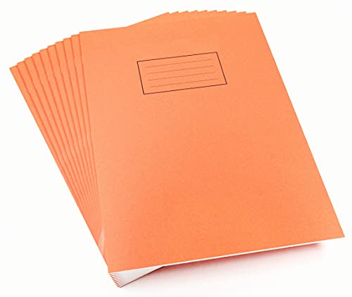 Silvine Schulheft, A4, Orange Liniert mit Rand, 80 Blatt, 10 Stück von Silvine